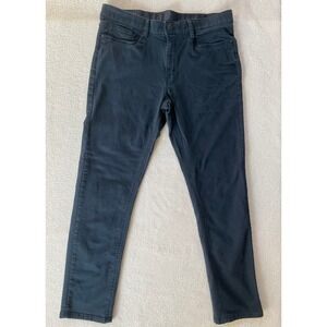 Copper & Oak Mens 34 x 32 Slim Fit Pants Black‎ Cotton Stretch K4S335